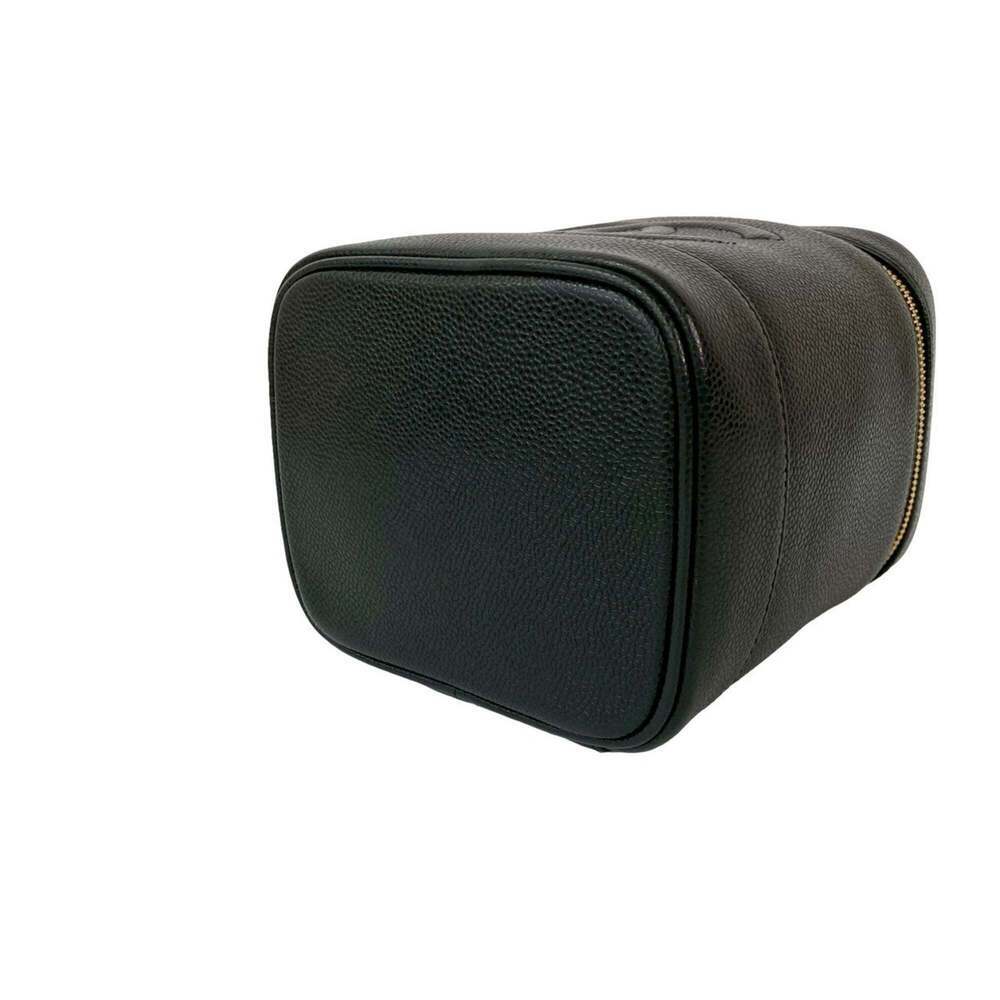 CHANEL Black Caviar Leather Logo Vanity Bag - Picture 8 of 9